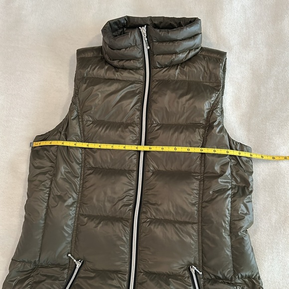 Kismet long down puffer vest, olive green, XS - Picture 3 of 7